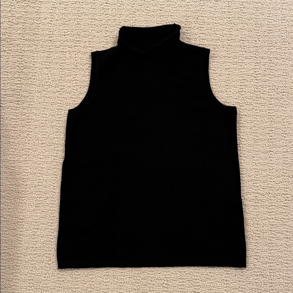 Chicos EUC Sleeveless Black Turtleneck Size 0 (4/5-S)